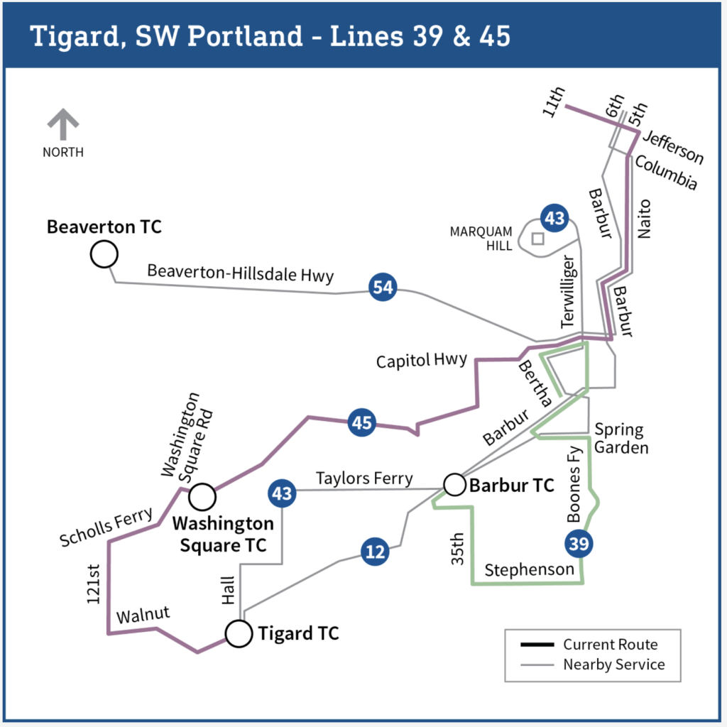 TriMet Bus #45 Route