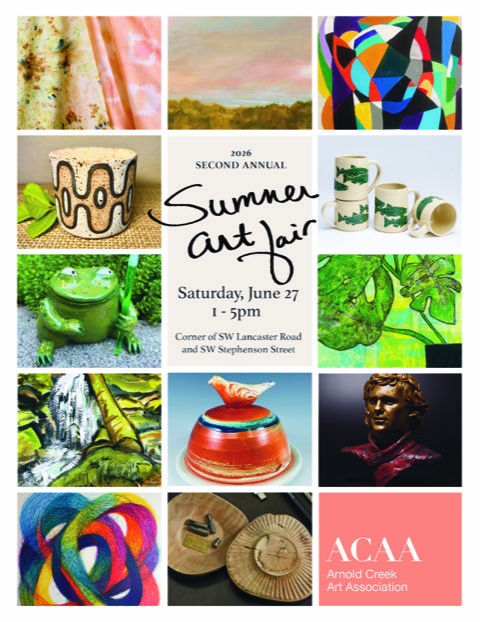 Arnold Creek Art Association Summer Art Fair flyer